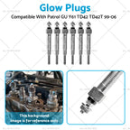 Glow Plug for Nissan Patrol GU Y61 TD42 TD42T 4.2L (1999–2006) 11065-G2400