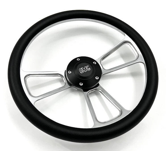 14 Inch Polished Steering Wheel for Universal Fit Vehicles (Custom)