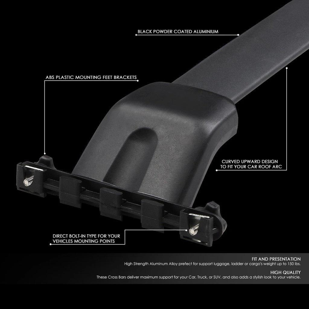 Roof Rack Cross Bar for Honda Pilot (2009–2015) - Black Aluminum OE Style