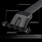 Roof Rack Cross Bar for Honda Pilot (2009–2015) - Black Aluminum OE Style