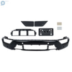 Front Bumper Face Bar 5PCS for Ford F150 (2021–2023) Steel Black w/ 6 Sensor Holes