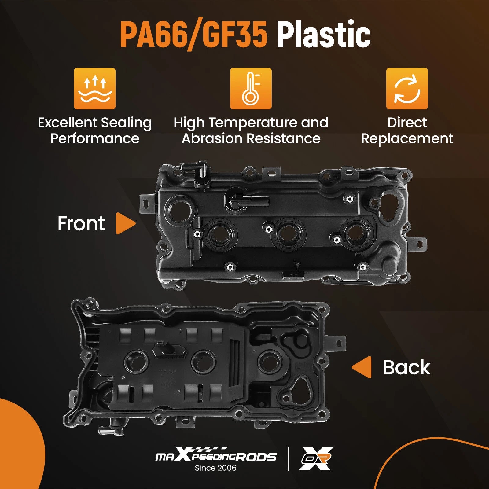 2X Valve Cover with Gasket & Oil Cap for Nissan Altima Pathfinder (2007–2014)