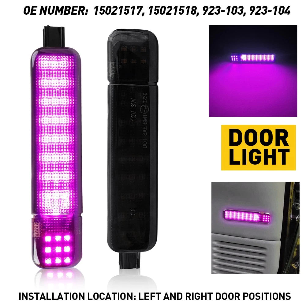 2X Door Panel Courtesy Lights for Chevrolet GMC Cadillac (1999–2006)