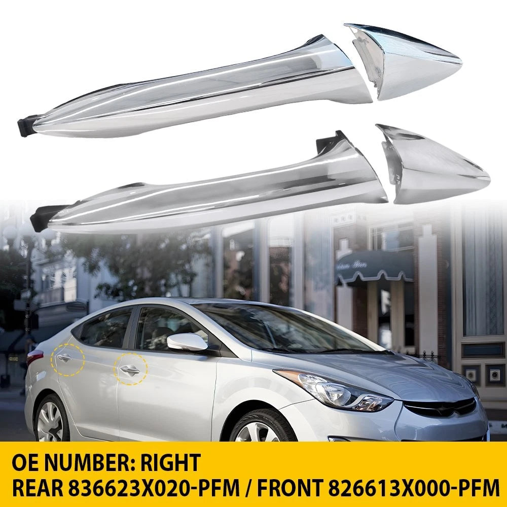 2pcs Exterior Door Handle for Hyundai Elantra (2011–2016) RH Passenger