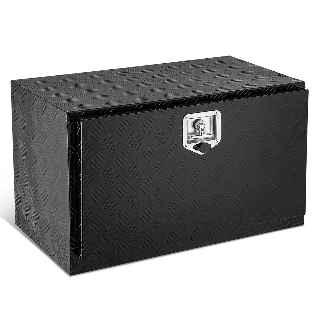 30" x 18" x 17.3" Black Aluminum Tool Box for Universal Use (No Specific Years)