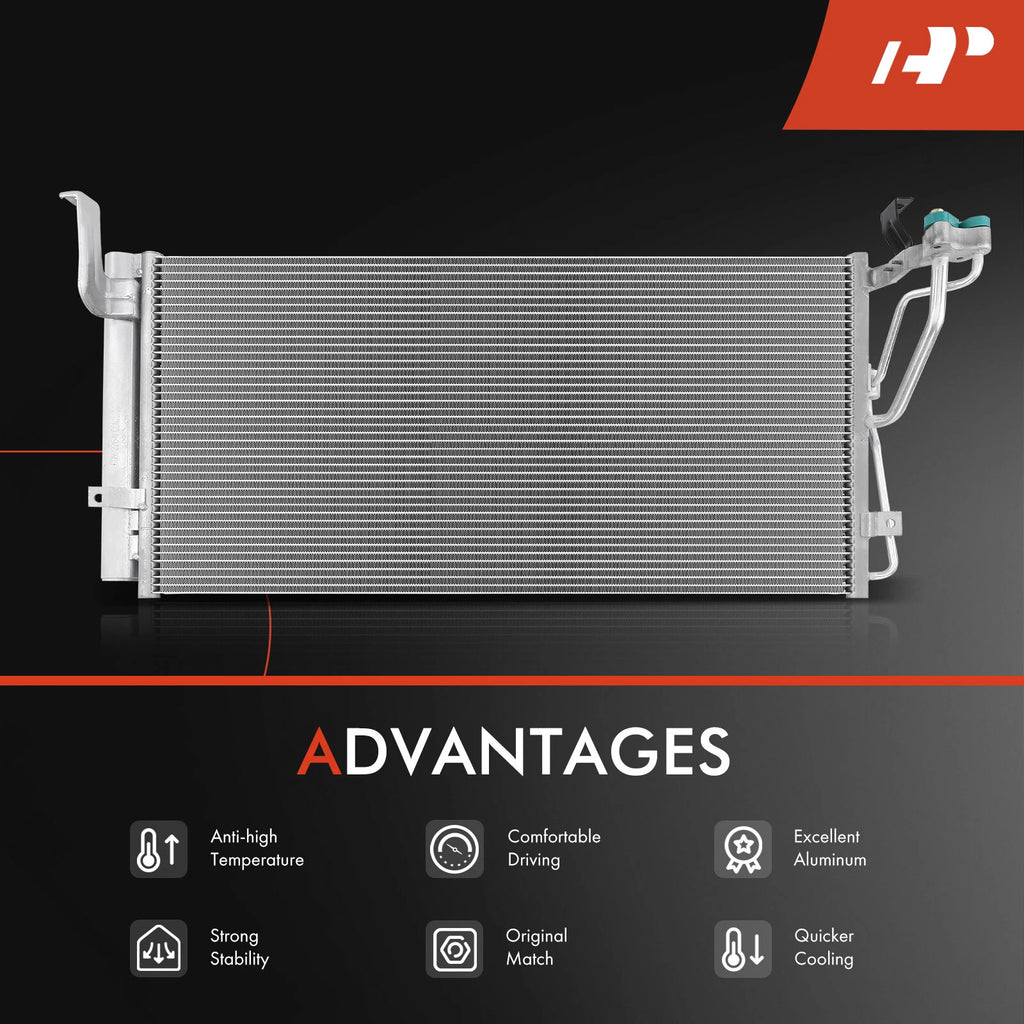 A/C Condenser with Receiver Drier for Hyundai Sonata Kia Optima