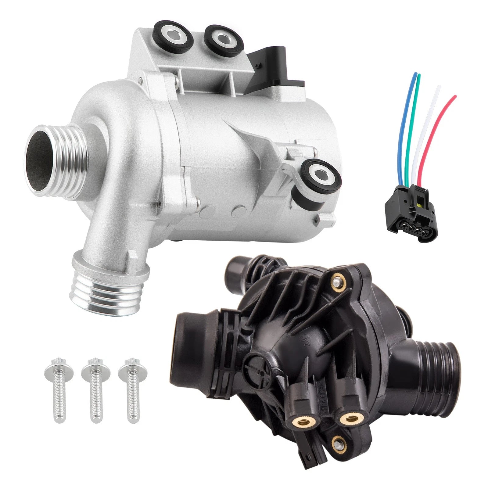 Electric Engine Water Pump w/ Bolts for BMW X3 X5 328i 128i 528i (2007–2013)