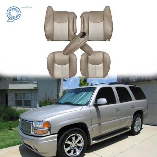 Set of 2 Seat Covers for GMC Yukon Sierra Denali (2003–2006) Tan