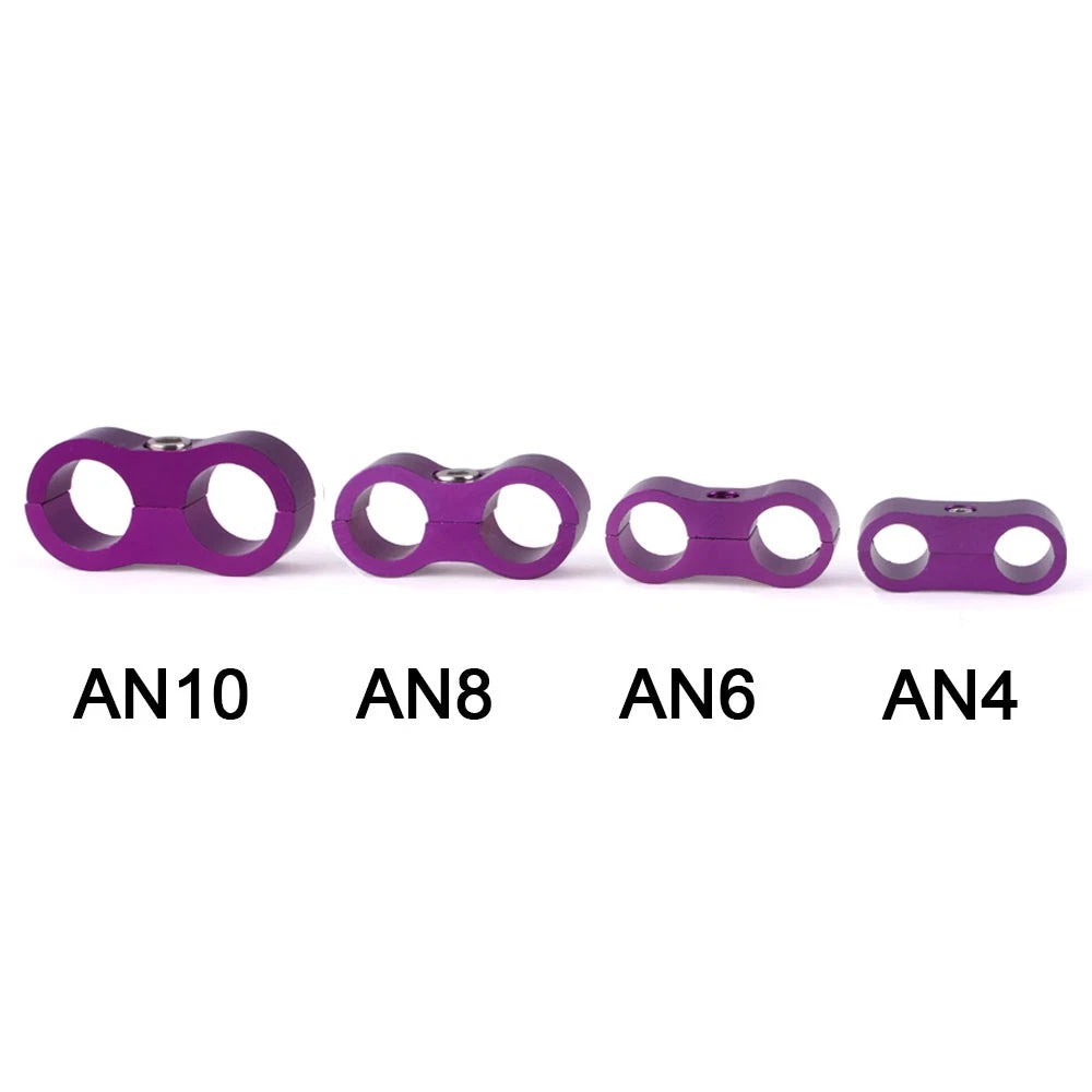 4X Hose Separator Clamp Fitting Connector for Oil Fuel Hose Line