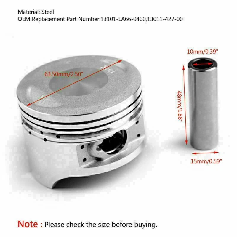 Piston Kit STD Ø63.50mm for Honda CG 200 (2000–2023)