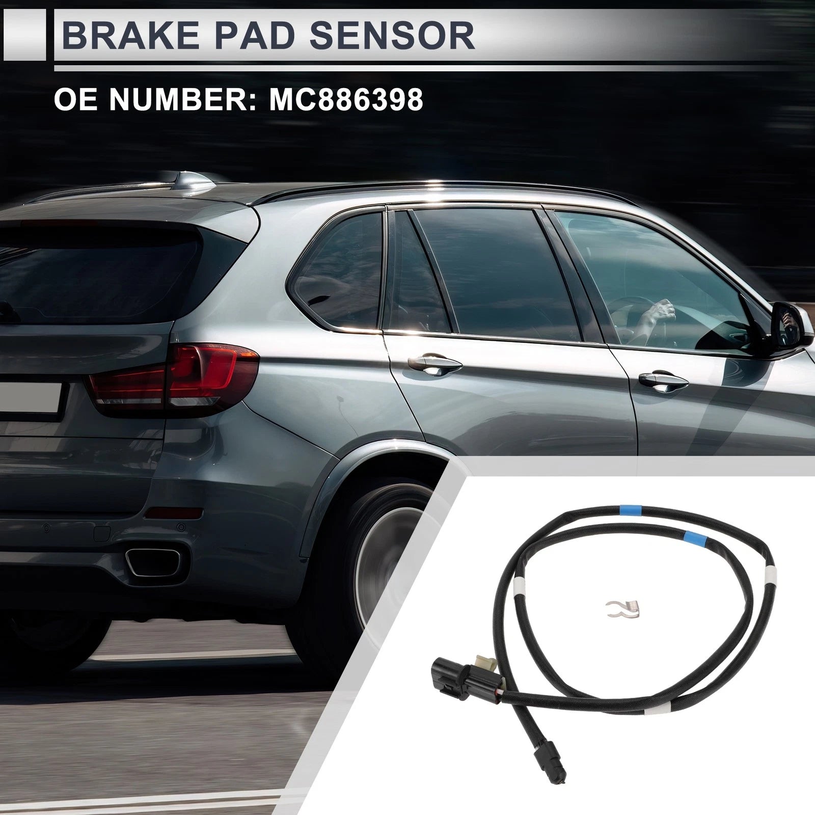 1pc Rear Brake Pad Wear Sensor for Mitsubishi Fuso (2000–2004) MC886398
