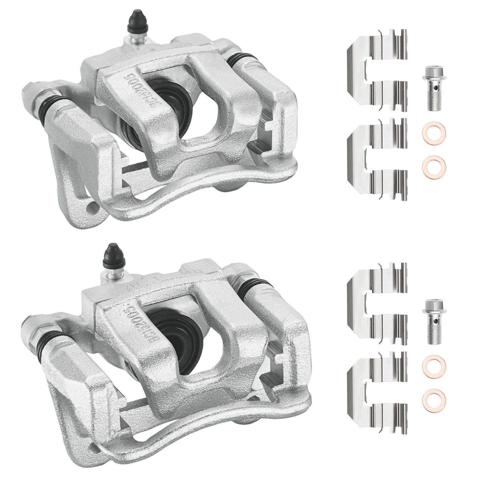 Set of 2 Rear Brake Calipers with Brackets for Hyundai Sonata, Optima (2011–2015)