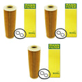 Set of 3 Engine Oil Filters Mann for Mercedes W204 R172 C250 SLK250 (2012–2015) Turbo