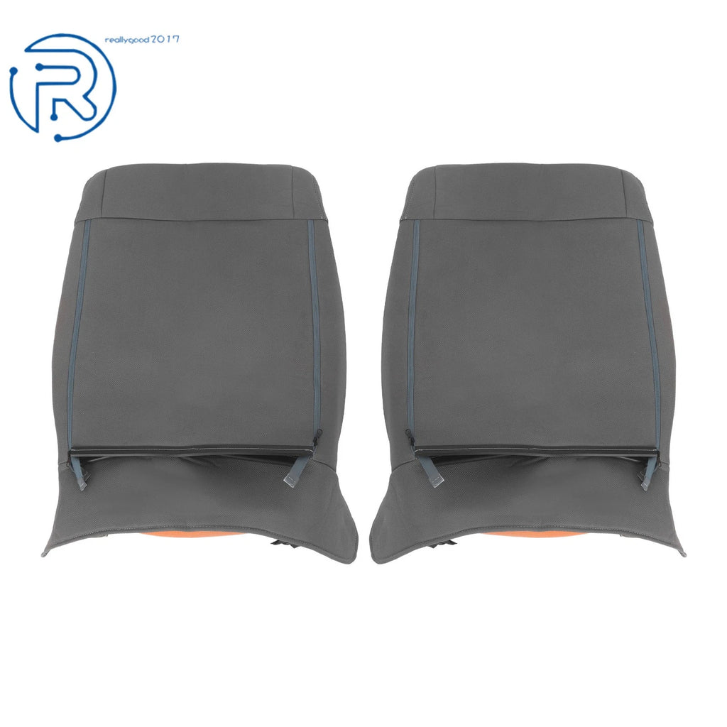Set of 2 Seat Covers for Jeep Wrangler (2007–2012) Durable Cloth Gray
