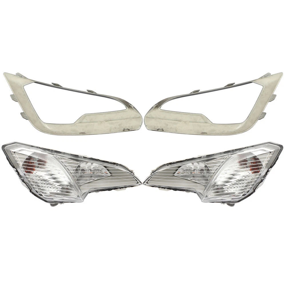 Set of 2 Front Fog Lights with Cover Bezel Trim for Ford EcoSport (2018–2022)