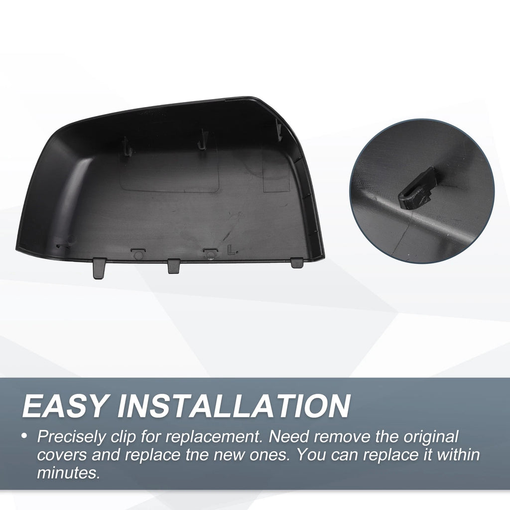 Left Side Rearview Mirror Cover Cap Gloss Black for Chevrolet Colorado 