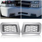 Set of 2 Bumper Air Duct Grille Covers for Chevy Silverado 1500 (2003–2007)