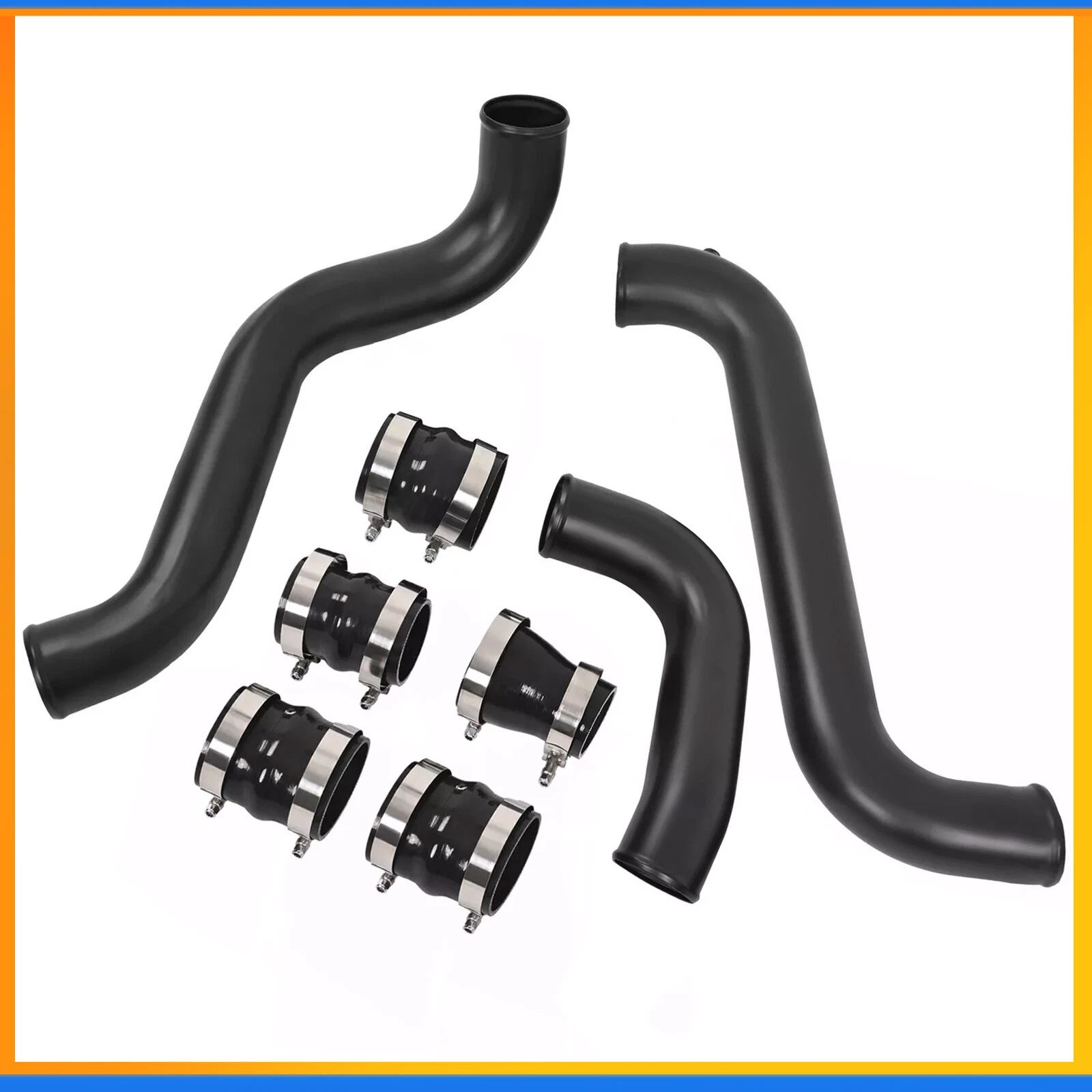3" Intercooler Black Pipe & Boot Kit for GMC Chevrolet 2011–2016 6.6L Diesel