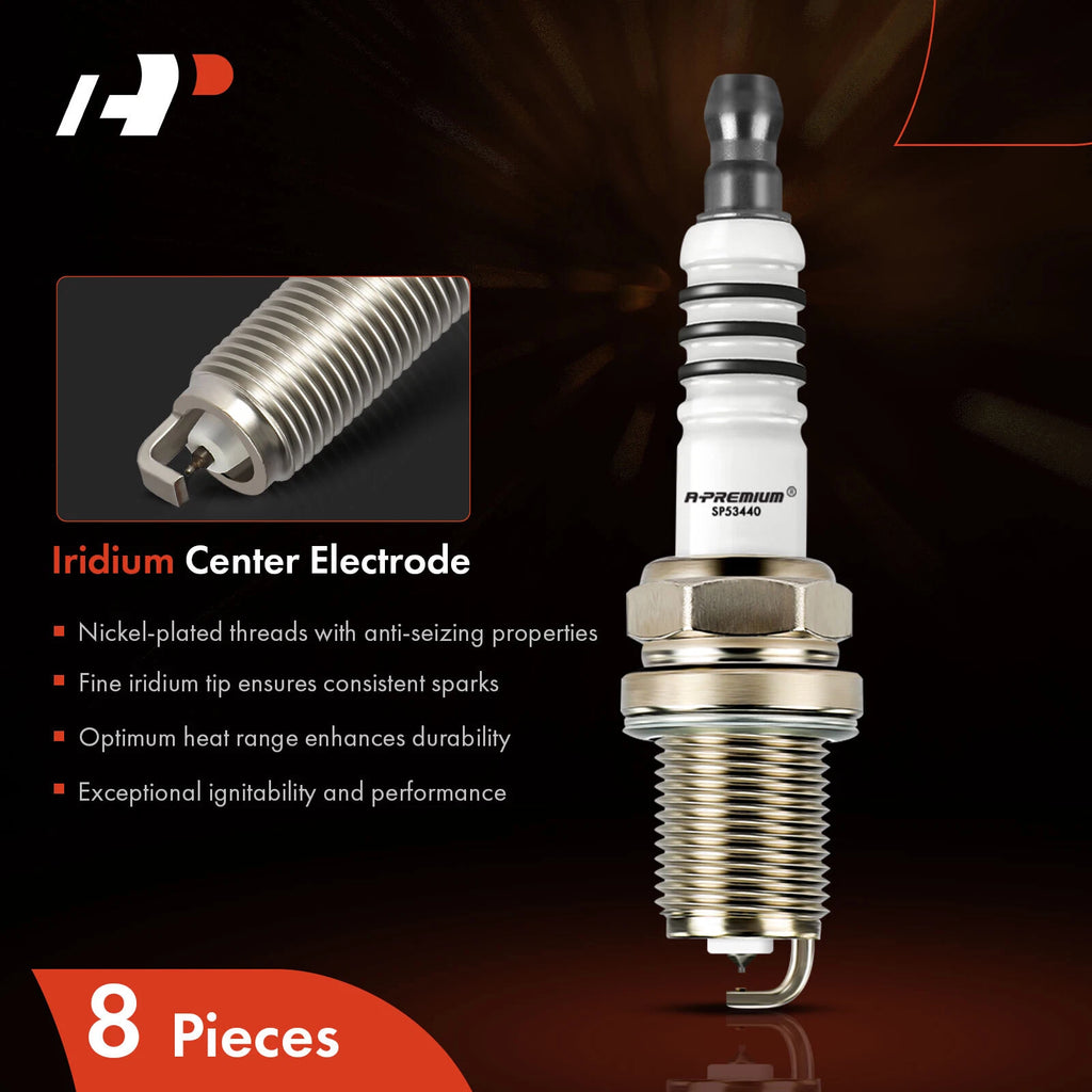 8x Iridium Platinum Spark Plugs for Jeep Grand Cherokee (2002–2004)