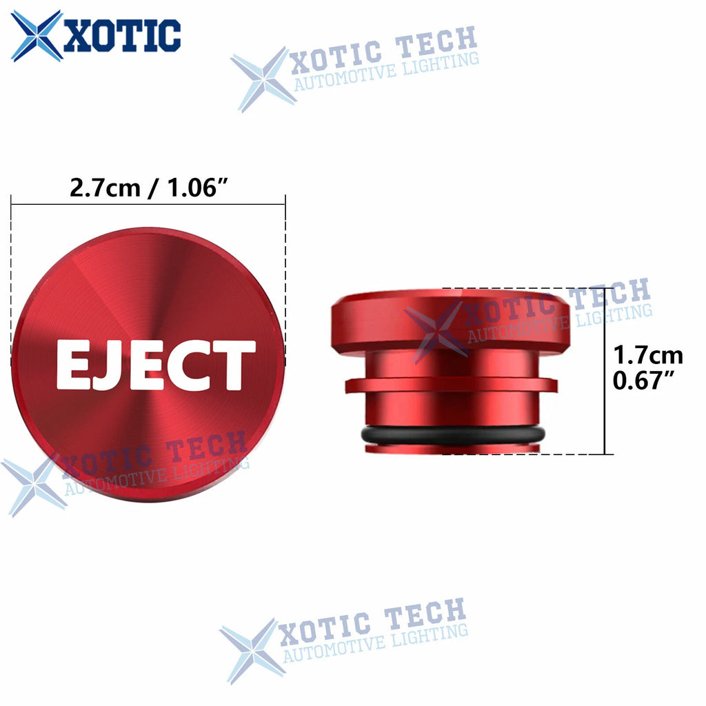Red Aluminum Alloy Eject Button Cigarette Lighter Cover for Car (2000-2020)