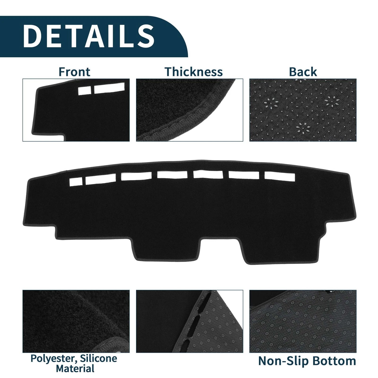 Dashboard Cover Mat for Honda N-VAN JJ1 JJ2 (2018–Present) Black