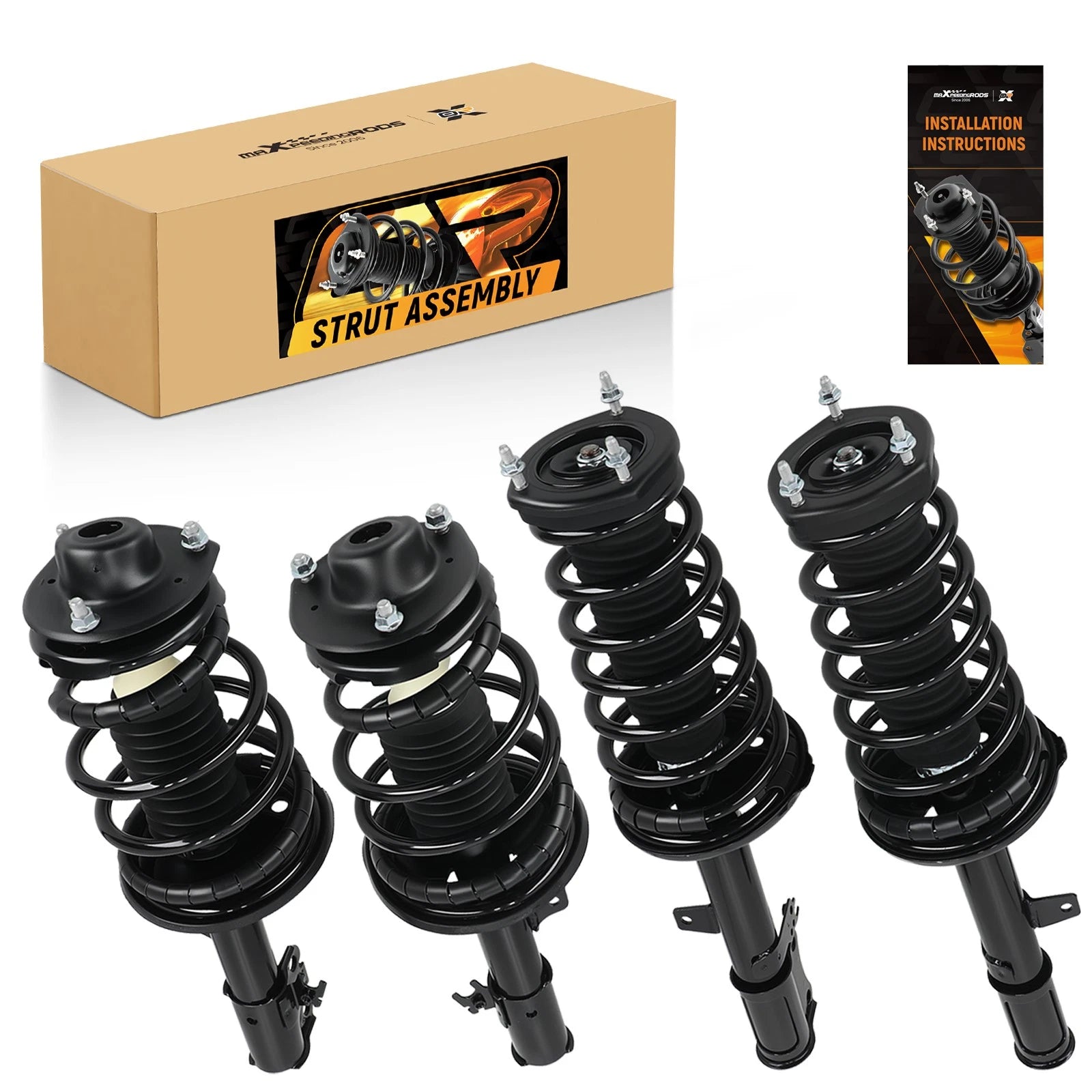 Set of 4 Complete Strut Coil Springs for Toyota Solara (1999–2003)
