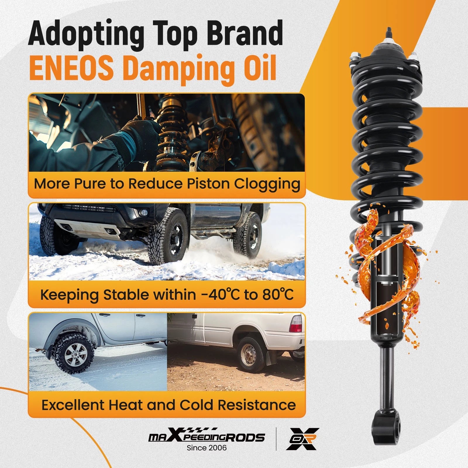 Set of 4 Front Struts Coil Springs & Rear Shock Absorbers for Toyota Tacoma (2005–2015)