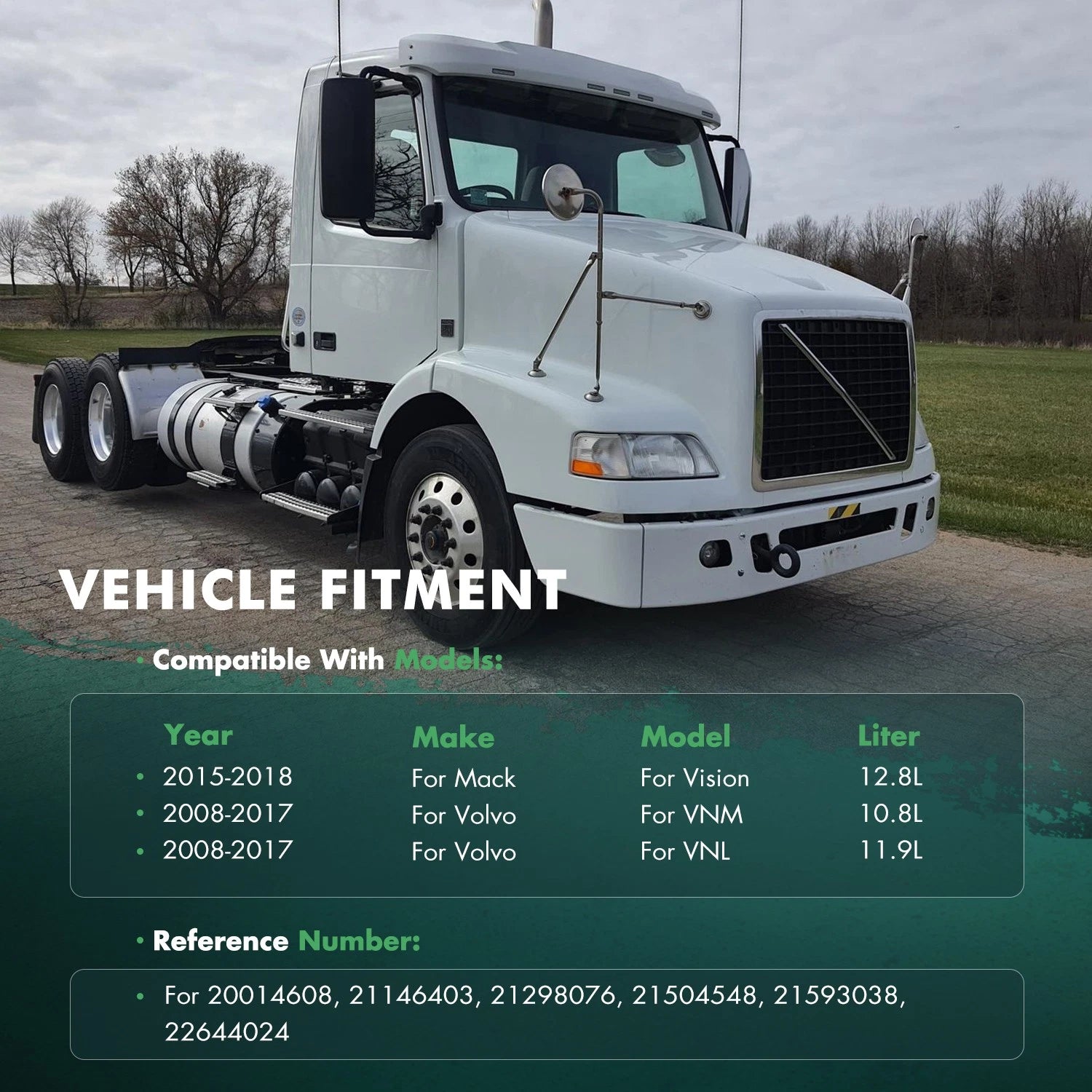Radiator for Mack Vision, Volvo VNM, VNL (2015–2018)