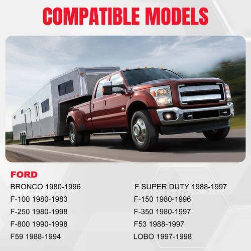 1 Pair Black Metal Door Handles for Ford F150 F250 F350 Bronco