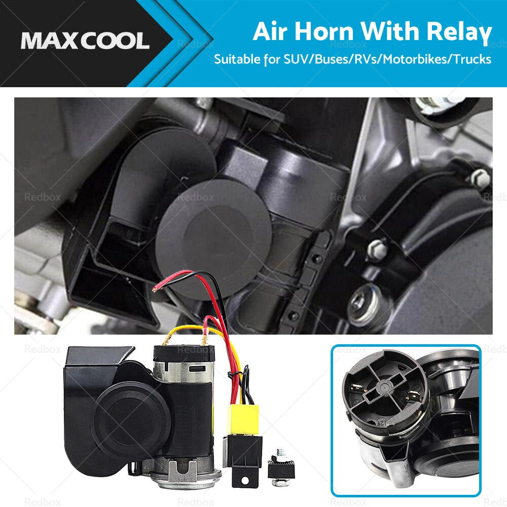 Air Horn 12V Pump Relay for Motorcycle Bike (139dB)