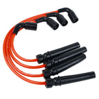 4X Spark Plug Wire + Plug for Chevrolet Aveo/Aveo5/Pontiac/Daewoo (2004–2008)