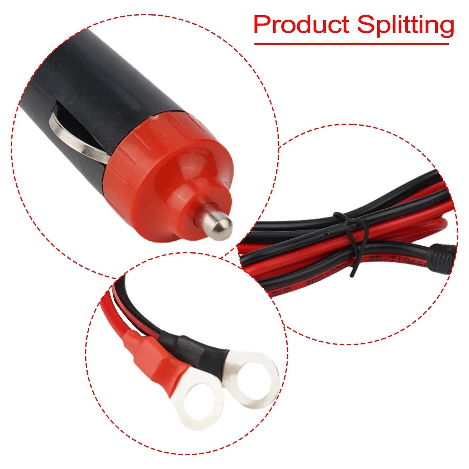 12V Cigarette Lighter Adapter LED Indicator Energy Saving for Car