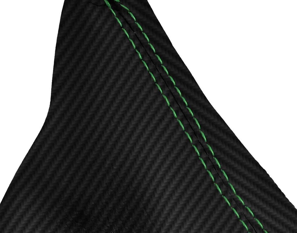 Manual Shift Boot Carbon Fiber for Ford Mustang (2005–2009) Green Stitch