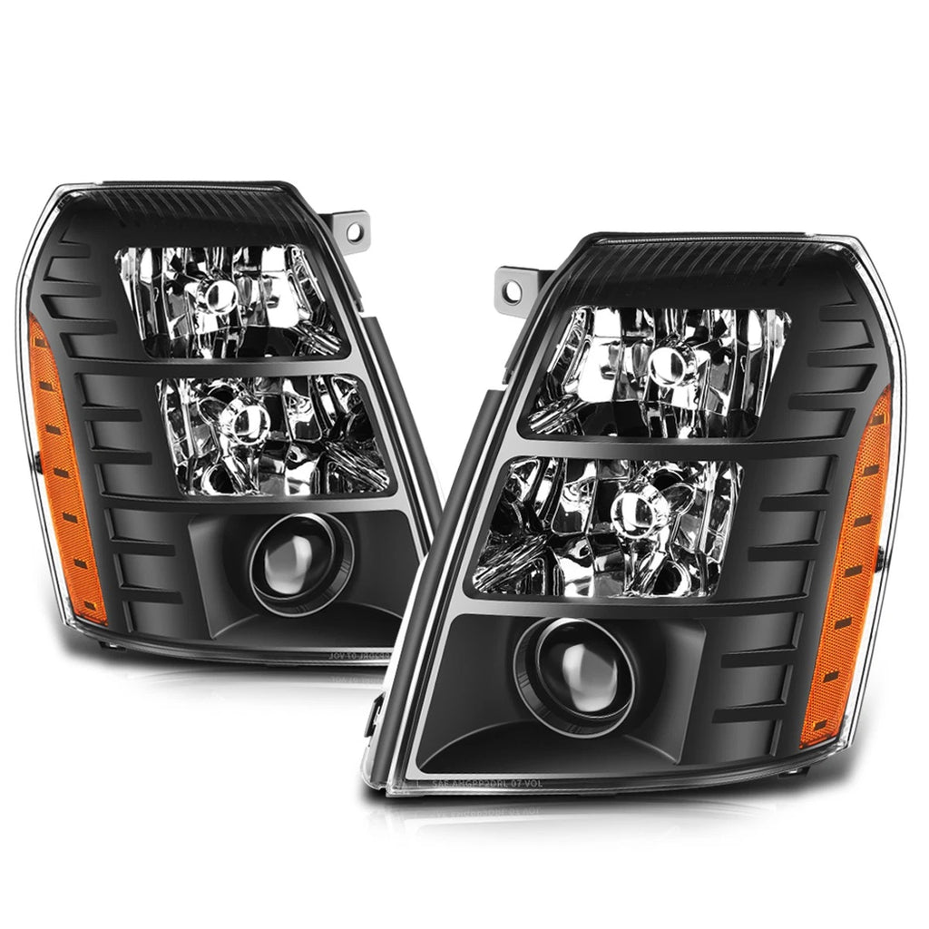 HID Projector Headlights Black for Cadillac Escalade ESV EXT (2007–2014)