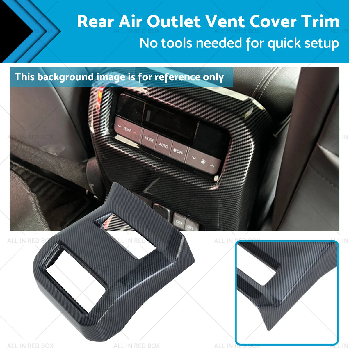 Rear Air Outlet Vent Cover Trim for Toyota Prado LC250 (2024–2024) Carbon Fiber