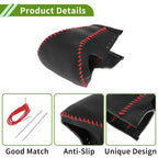 Car Gear Shift Knob Cover for Lexus ES300h 2018-2023 Pebbled Black Red