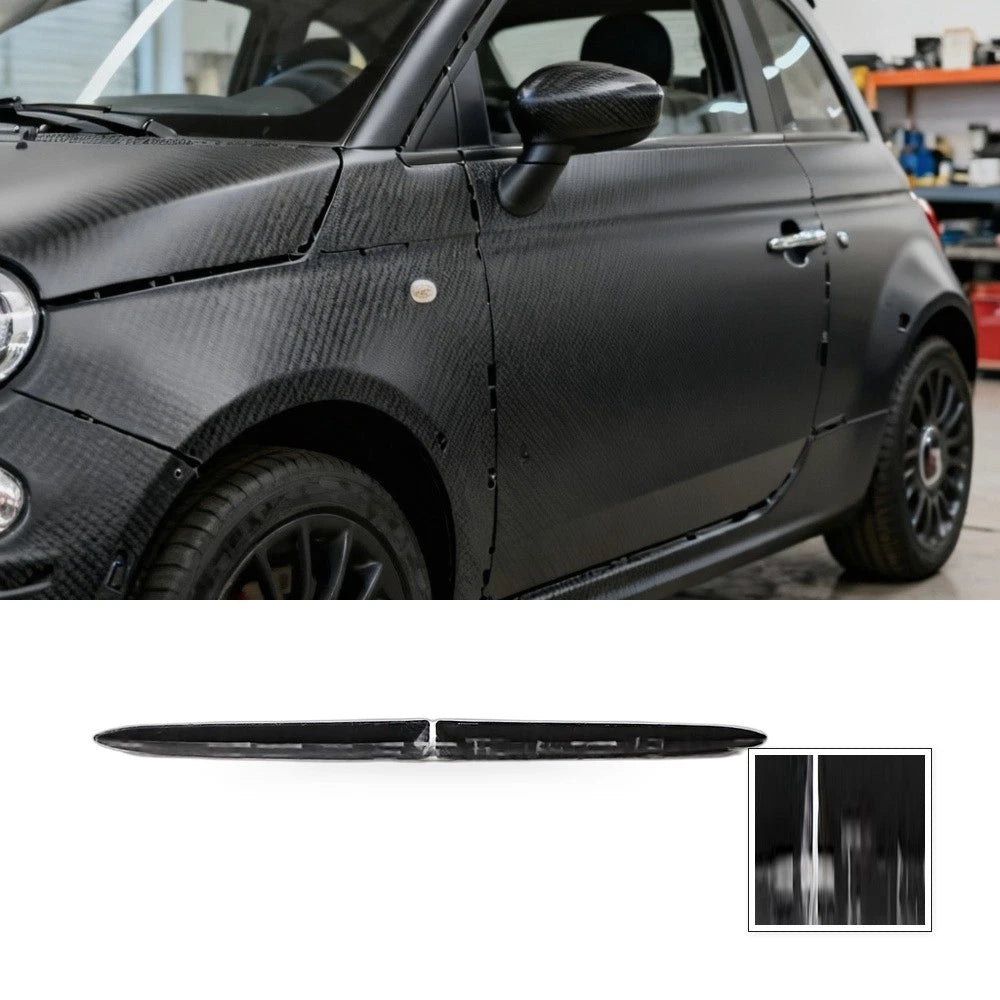 Front Bumper Upper Trim for Fiat 500 (2007–2015) Carbon Fiber Style
