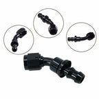 2PCS 8AN 45° Push-On Lock Hose Fitting for Oil/Fuel/Gas Line Adapter (2000-2000)
