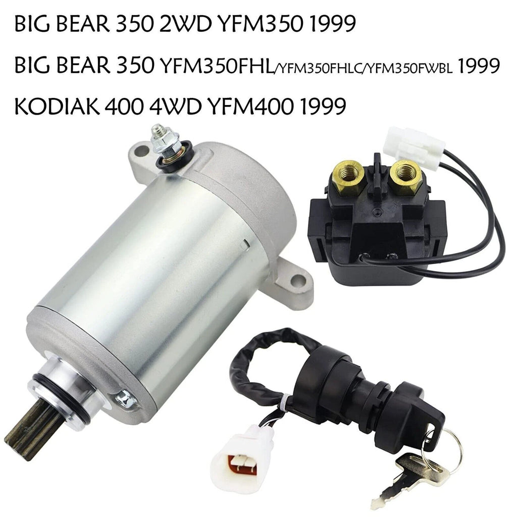 Starter for Yamaha Big Bear 350 4WD YFM350FHL/FHLC/FWBL (1999) with Relay & Switch