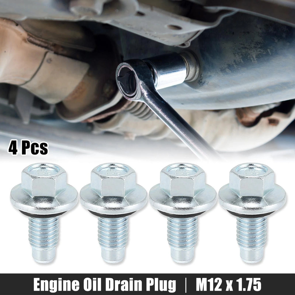 Set of 4 M12 x 1.75 Engine Oil Drain Plugs for Buick 