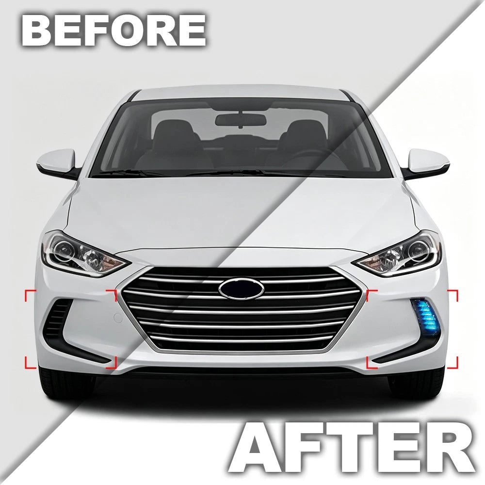 LED Dynamic DRL Fog Light Turn Signal for Hyundai Elantra (2017–2018)