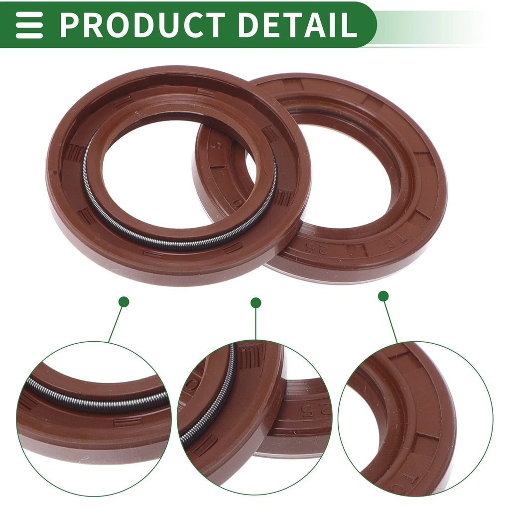Set of 5 Oil Seal Rotary Shaft Seal FKM Rubber 25x40x5mm