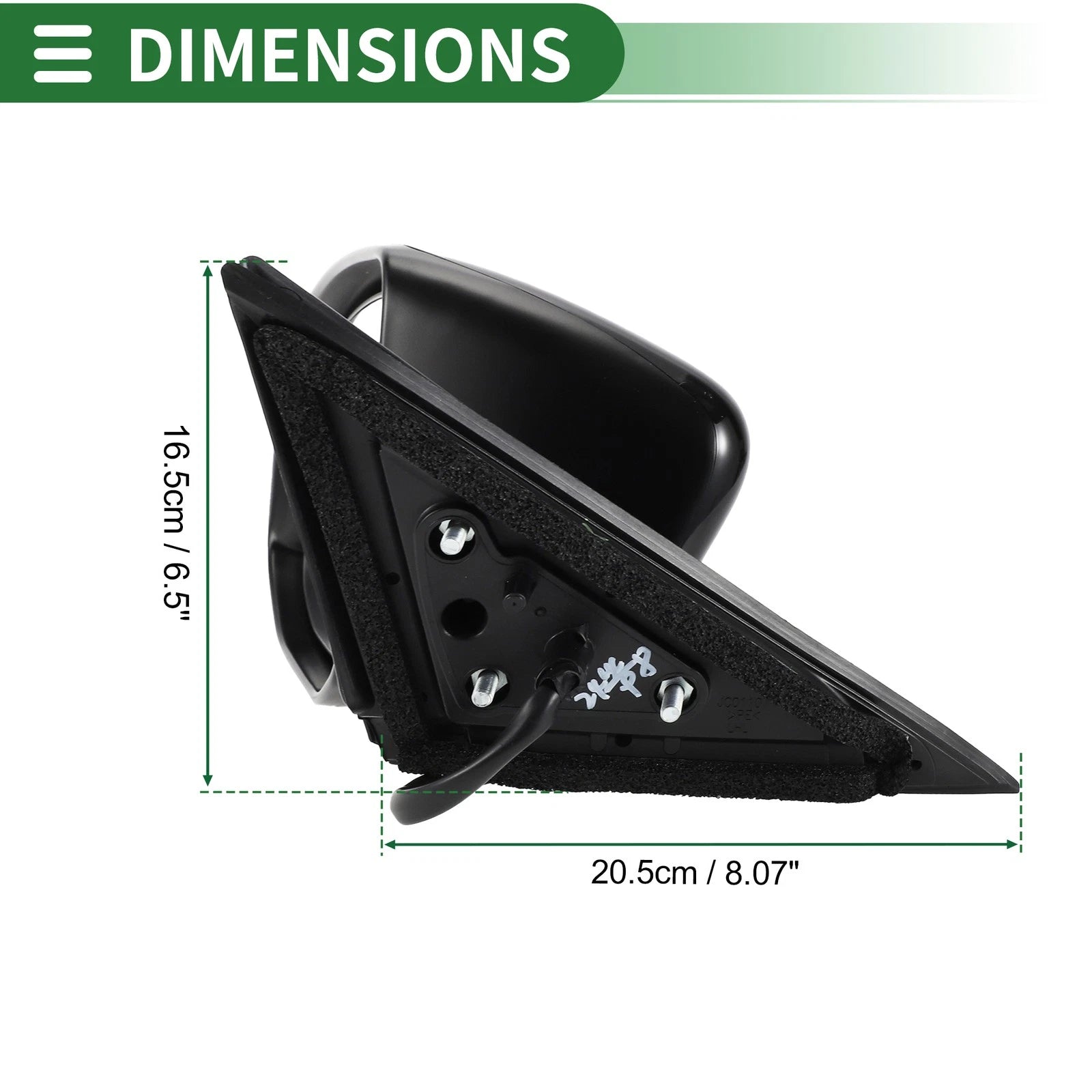 Left Side Door Mirror for Nissan Altima (2013–2018) Manual Folding Black