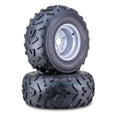 Set of 2 ATV Tire Wheel Assembly 22X11-10 with 4/110mm PCD Silver Wheel 10252