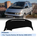 Dash Cover for Toyota Estima 50 Series (2006–2019) Black Set of 1