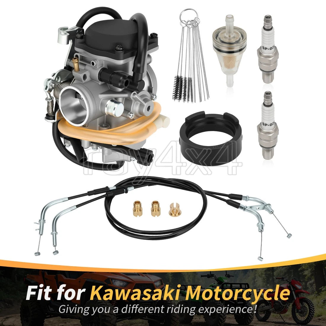 Carburetor Assy w/ Throttle Cable for Kawasaki Vulcan 800 VN800A VN800B (1996–2006)