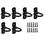 6X Heavy Duty Fixed D Rings for Trailer Truck RV Boat Cargo Tie Down