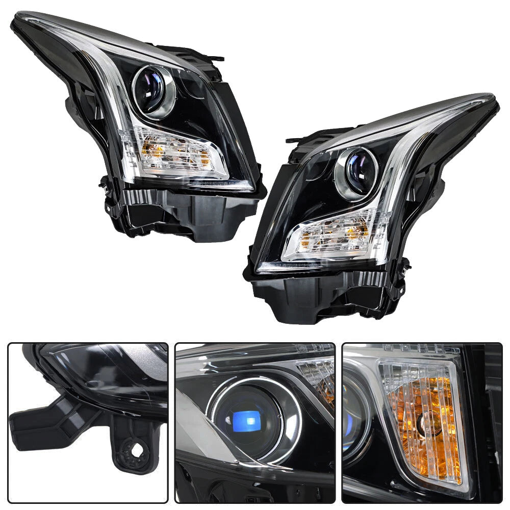 Halogen Headlights Pair with Bulbs for Cadillac ATS (2013–2018)