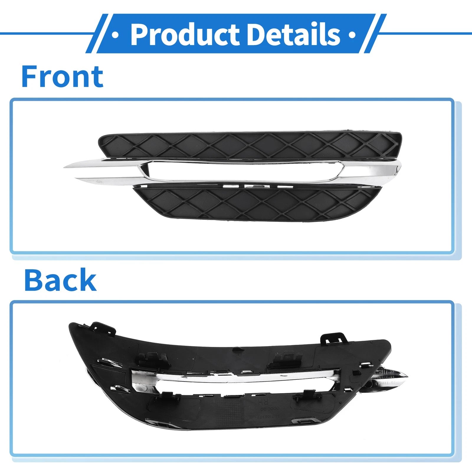 1 Pc Fog Light Grill for Mercedes-Benz C300 (2011–2013) No.2048803324