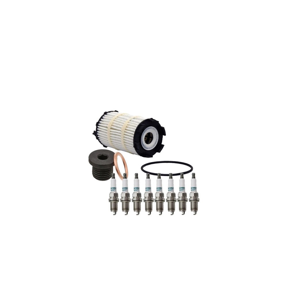 Set of 8 Spark Plugs & Wix Engine Oil Filter for Audi A6 A8 Q7 S5 Touareg